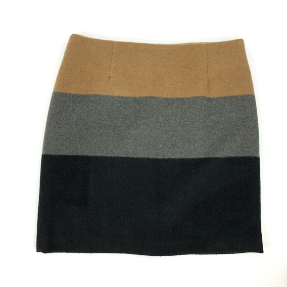 Amanda & Chelsea Dresses & Skirts - Amanda + Chelsea Skirt Womens Size 12 Colorblock Stripe Pencil Wool Blend